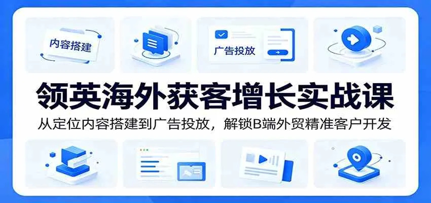 领英海外获客增长实战课:从定位内容搭建到广告投放,解锁B端外贸精准客户开发-副业吧