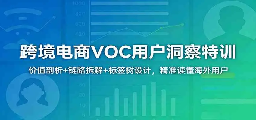 跨境电商VOC用户洞察特训：价值剖析+链路拆解+标签树设计，精准读懂海外用户-副业吧