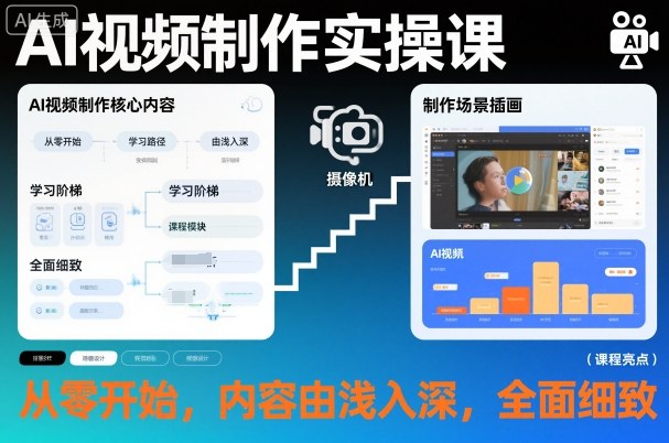 AI视频制作实操课,从零开始,内容由浅入深,全面细致 AI视频制作实操课,从零开始,内容由浅入深,全面细致