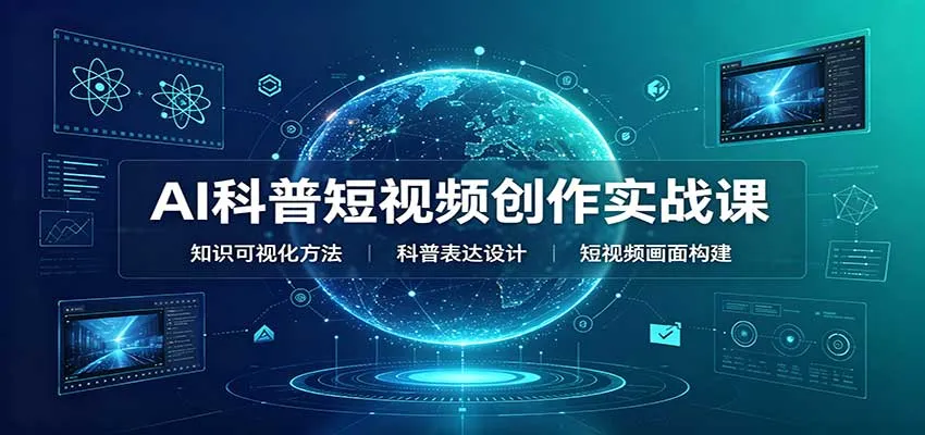 AI科普短视频创作实战课：配套要点文档，文案与视频提示词模板教学-副业吧