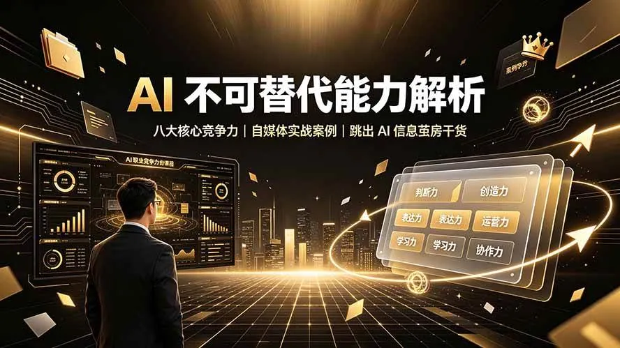 (19344期)付费文章:AI 不可替代能力解析▸八大核心竞争力|自媒体实战案例|跳出 AI 信息茧房干货-副业吧