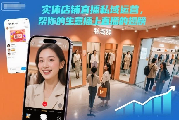【精】实体店铺直播私域运营,帮你的生意插上直播的翅膀-副业吧