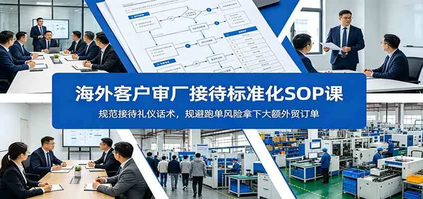 海外客户审厂接待标准化SOP课：规范接待礼仪话术，规避跑单风险拿下大额外贸订单-副业吧