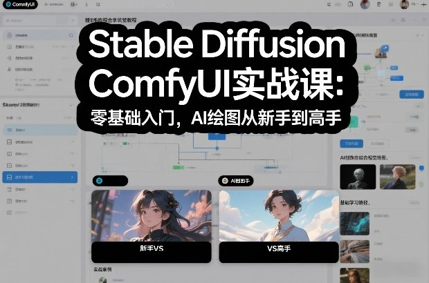 【精】Stable Diffusion ComfyUI实战课：零基础入门，AI绘图从新手到高手-副业吧
