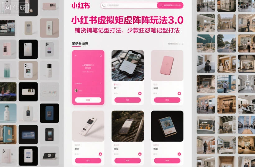 【精】小红书虚拟矩阵玩法3.0，铺货铺笔记型打法，少款狂怼笔记型打法-副业吧