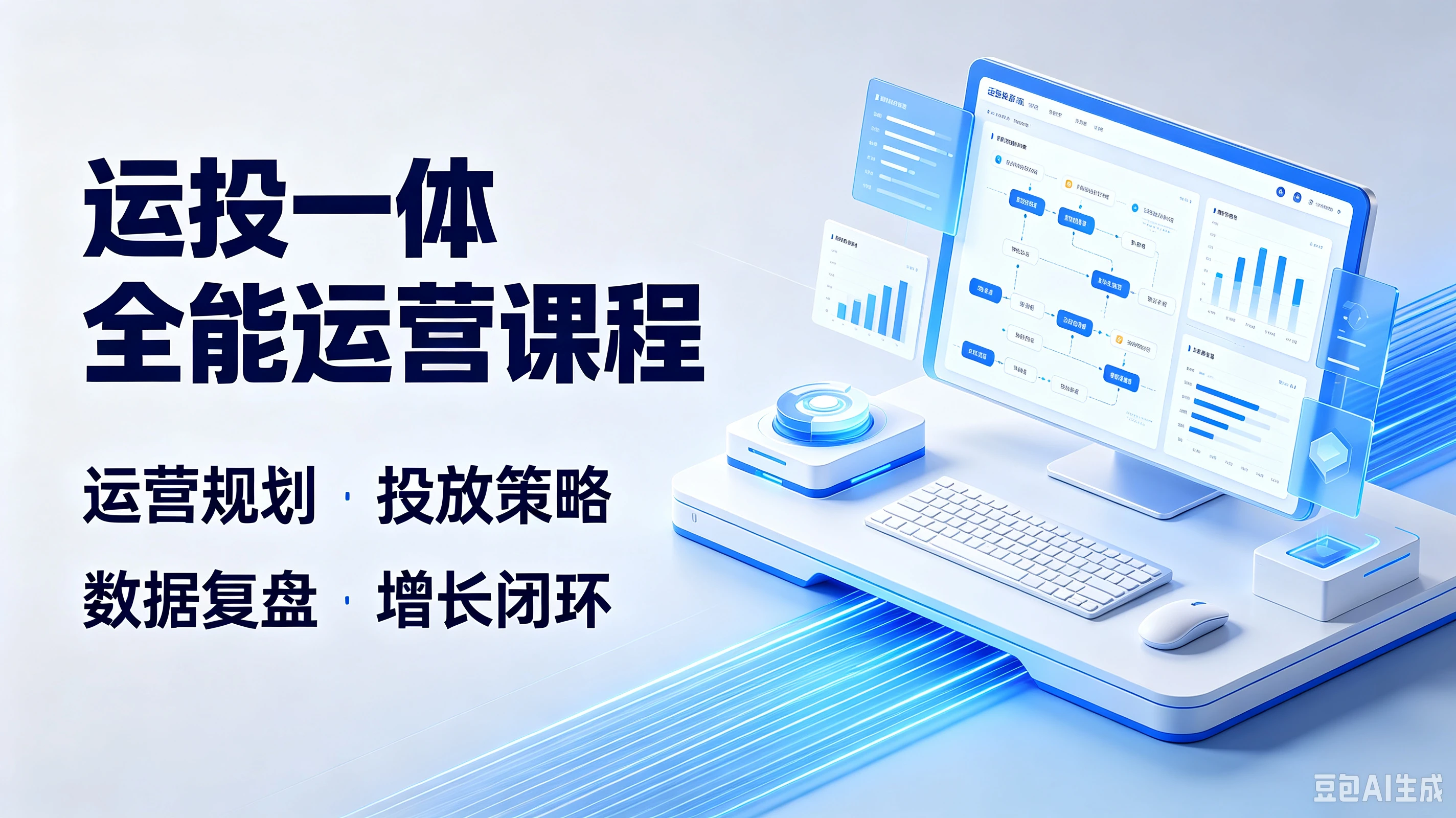 【精】运投一体全能运营课程，运营规划·投放策略、数据复盘·增长闭环-副业吧