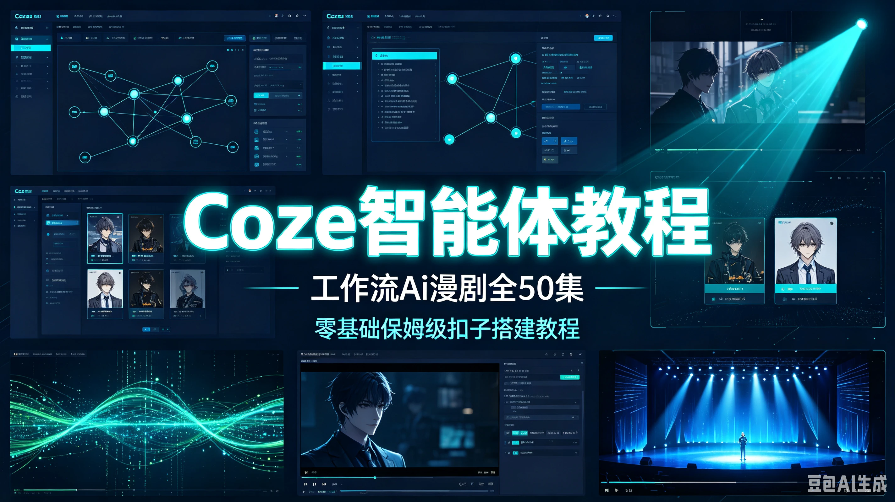【精】Coze智能体教程(工作流Ai漫剧全50集)零基础保姆级扣子搭建教程Seedane 2.0Chatgpt image2-副业吧