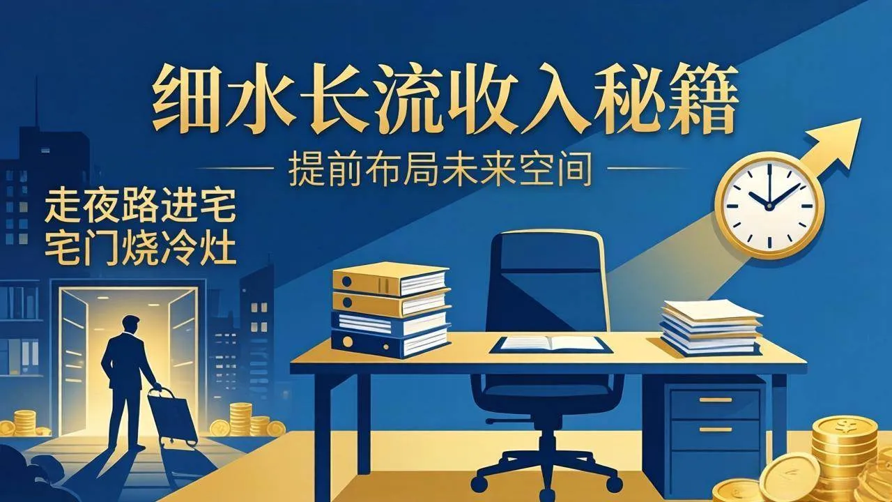 (17836期)某付费文章:细水长流收入秘籍:走夜路进宅门烧冷灶,提前布局未来空间-副业吧