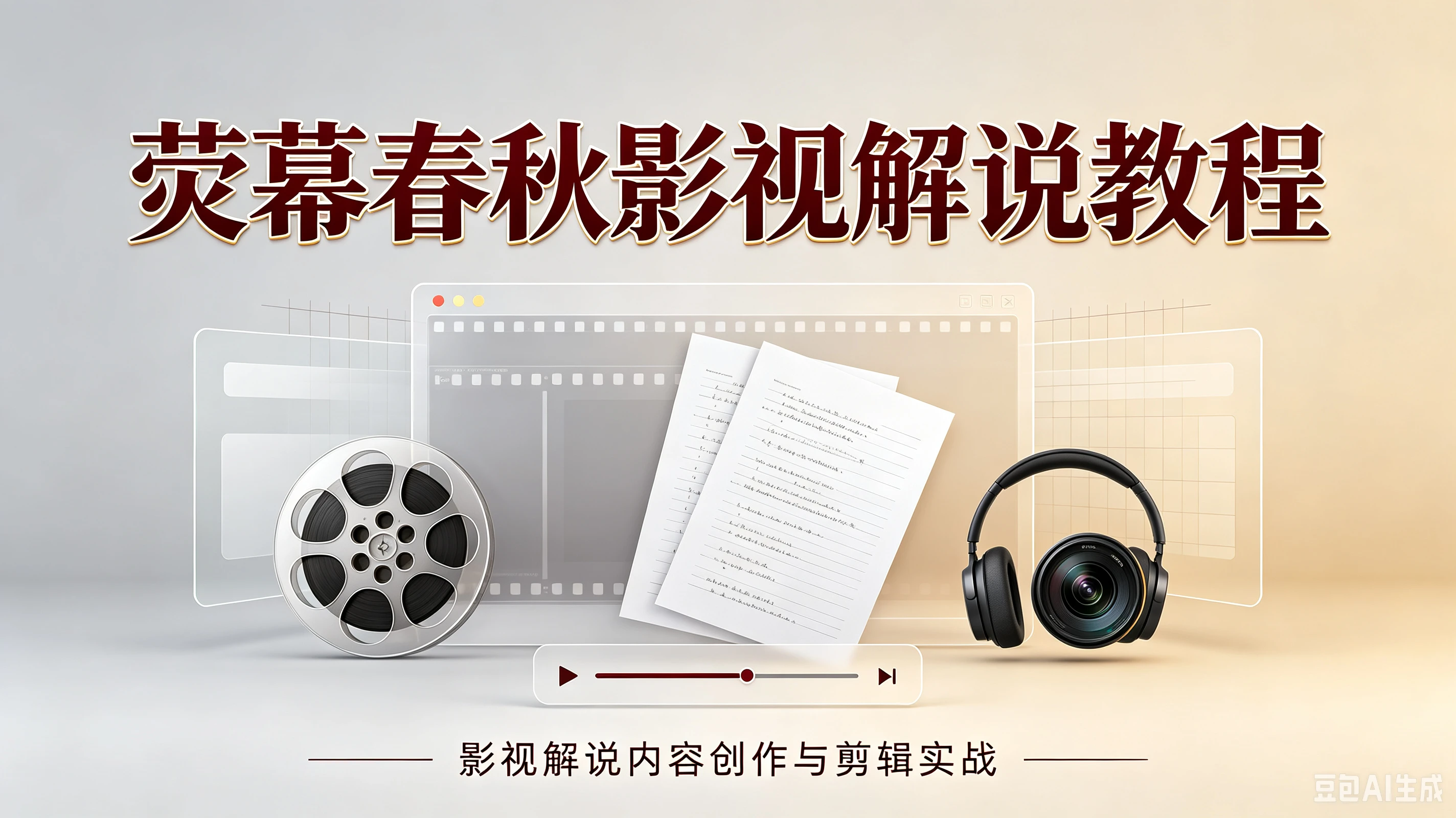 【精】抖音58W粉丝博主荧幕春秋影视解说教程,零基础搞定影视解说完整成片-副业吧