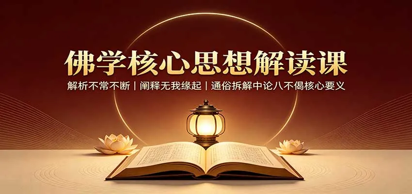 佛学核心思想解读课:解析不常不断,阐释无我缘起,通俗拆解中论八不偈核心要义-副业吧
