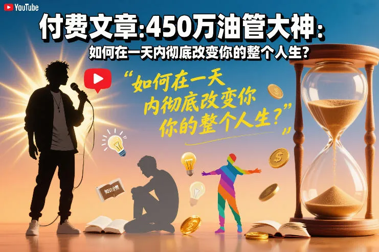 付费文章：450万油管大神：如何在一天内彻底改变你的整个人生？-副业吧
