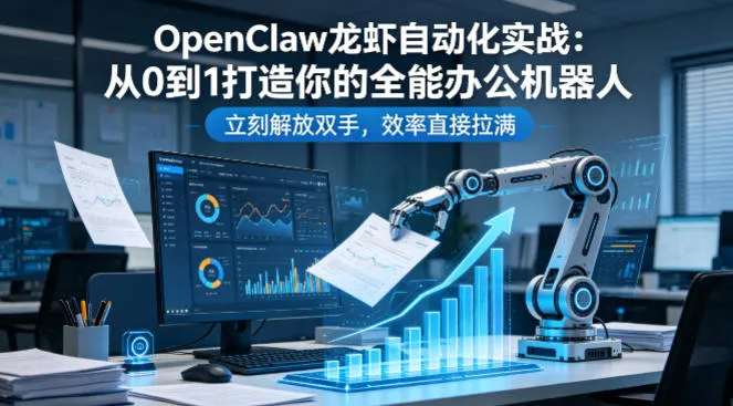 OpenClaw龙虾自动化实战：从0到1打造你的全能办公机器人，立刻解放双手，效率直接拉满-副业吧