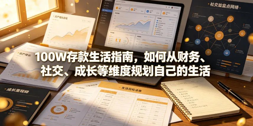 付费文章：100W存款生活指南，如何从财务、社交、成长等维度规划自己的生活-副业吧