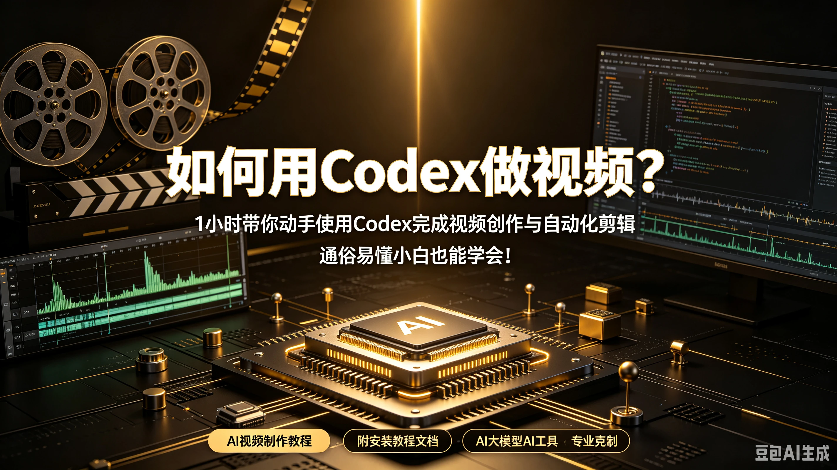 【精】如何用Codex做视频?1小时带你动手使用Codex完成视频创作与自动化剪辑,通俗易懂小白也能学会!AI视频制作教程附安装教程文档AI大模型AI工具-副业吧