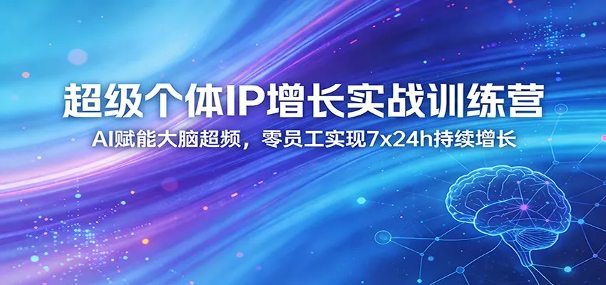 超级个体IP增长实战训练营:AI赋能大脑超频,零员工实现7x24h持续增长(更新)-副业吧