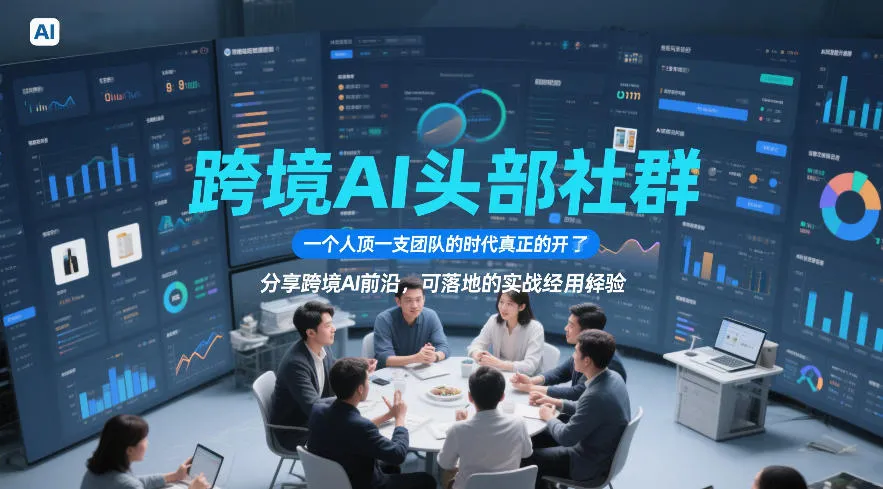 跨境AI头部社群,一个人顶一支团队的时代真正的开始了,分享跨境AI前沿,可落地的实战经验(更新5月23日)-副业吧