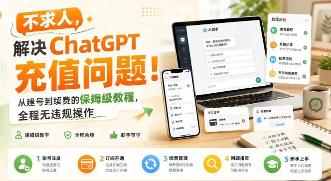 不求人,解决ChatGPT充值问题!从建号到续费的保姆级教程,全程无违规操作-副业吧