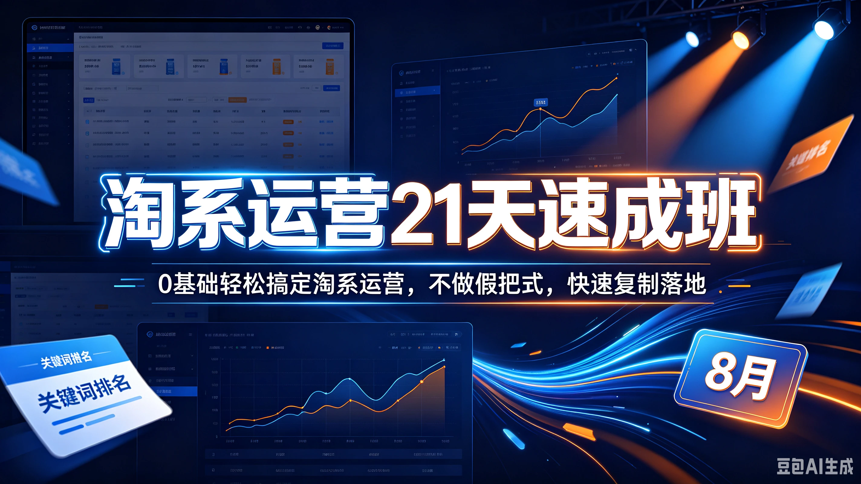 淘系运营21天速成班,0基础轻松搞定淘系运营,不做假把式,快速复制落地 (8月)-副业吧