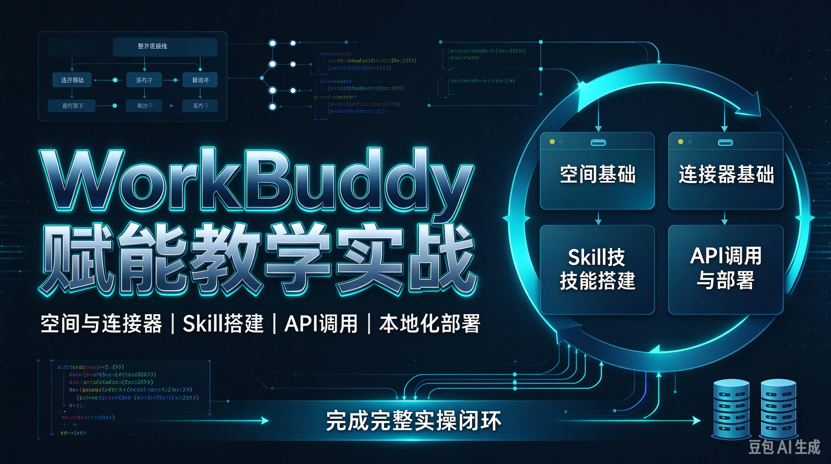【精】WorkBuddy赋能教学实战,带你掌握空间与连接器基础,自主搭建各类skill技能,完成API调用与本地化部署的完整实操闭环-副业吧