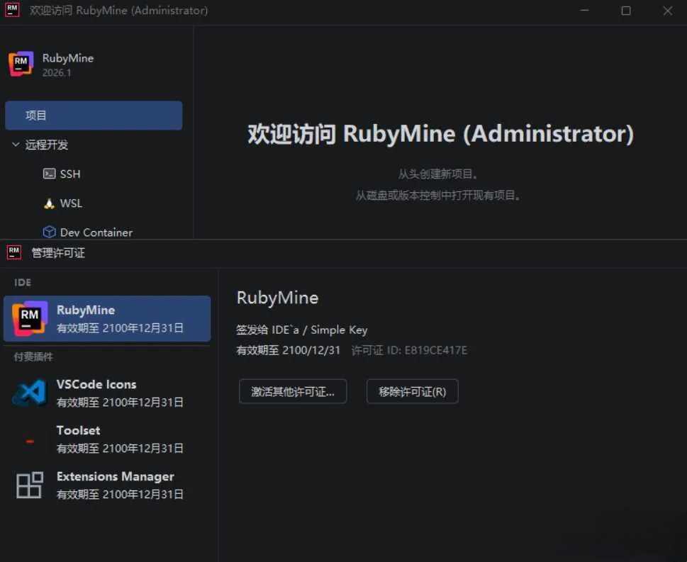 RubyMine v2026.1.0.0 高级版-副业吧