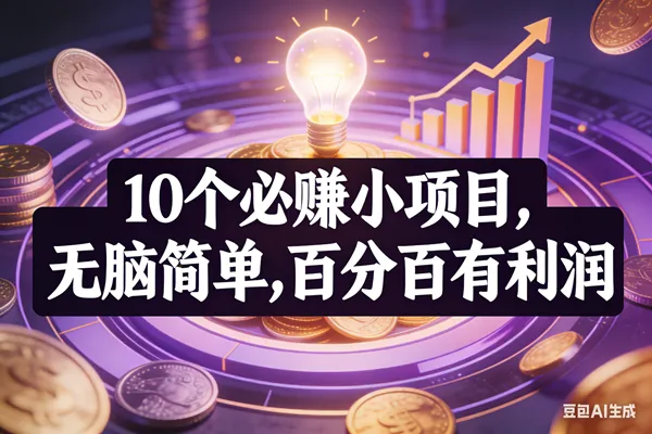 （17169期）10个必赚小项目，无脑简单，百分百有利润，副业首选，日入200+-副业吧