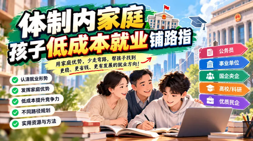 某公众号付费文章:体制内家庭,孩子低成本就业铺路指-副业吧