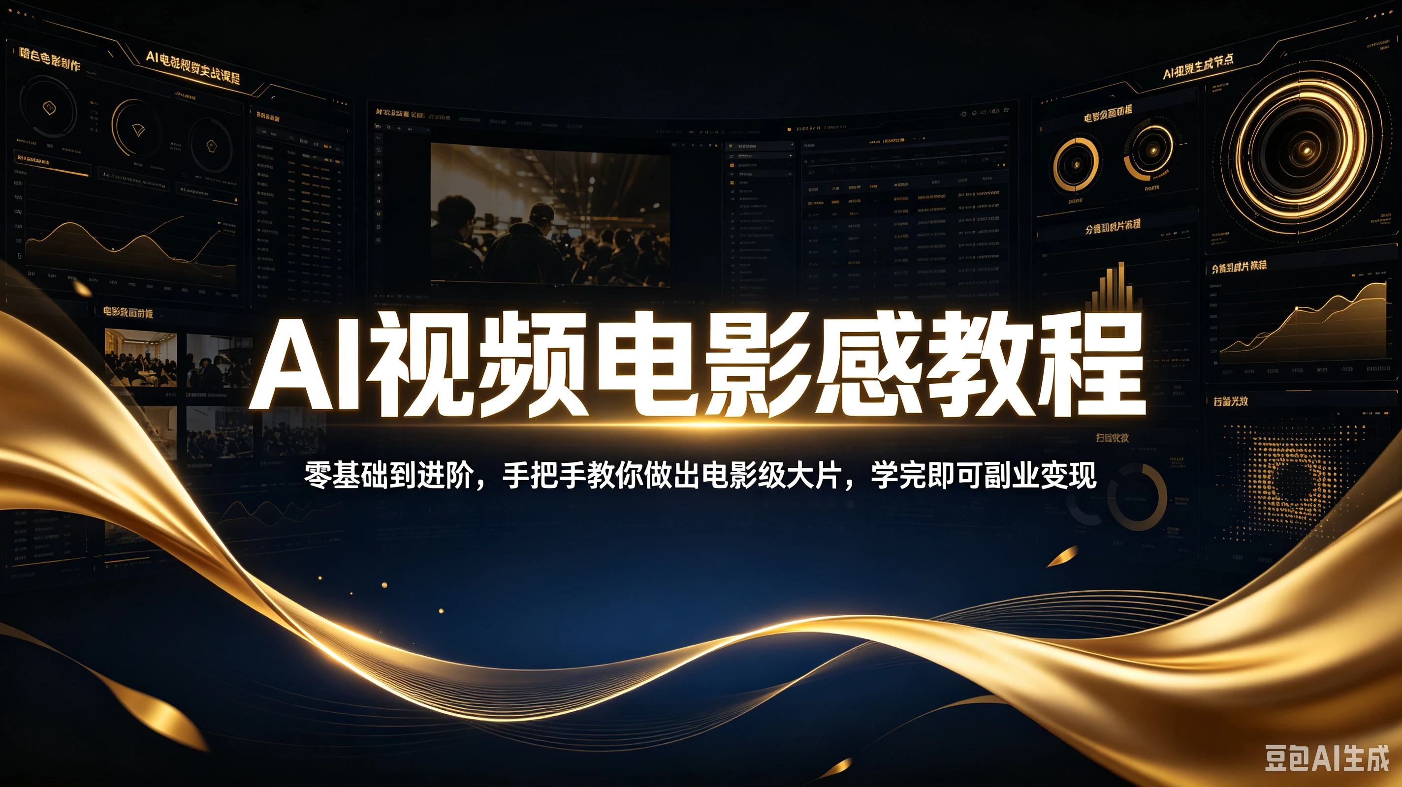 【精】AI视频电影感教程！零基础到进阶，手把手教你做出电影级大片，学完即可副业变现！-副业吧