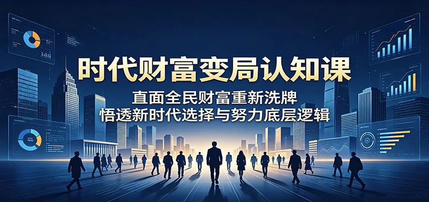 时代财富变局认知课：直面全民财富重新洗牌，悟透新时代选择与努力底层逻辑-副业吧