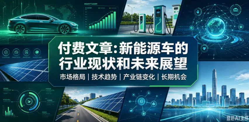 付费文章：新能原车的行业现状和未来展望-副业吧