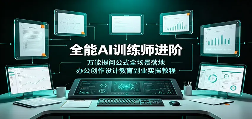全能AI训练师进阶:万能提问公式全场景落地,办公创作设计教育副业实操教程-副业吧