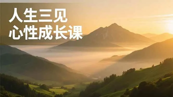 （16897期）人生三见心性成长课，见天地众生自己，搞透人性安顿身心，活出清晰自我，内在富足无价-副业吧