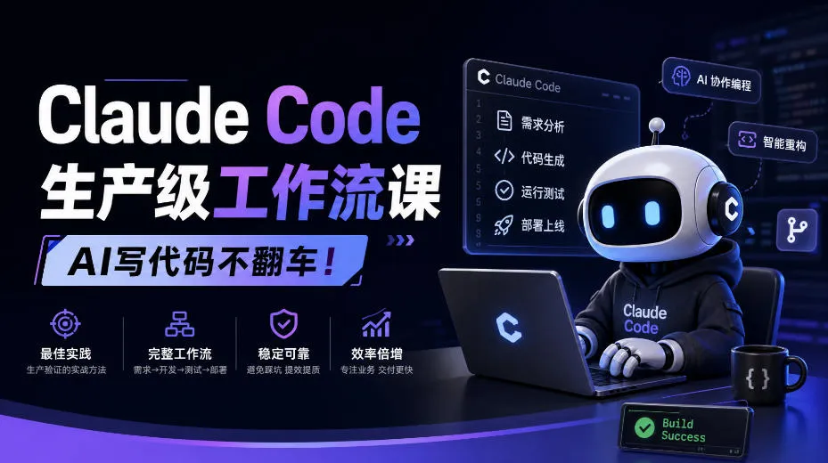 Claude Code生产级工作流课,AI写代码不翻车!【原创双语字幕】-副业吧
