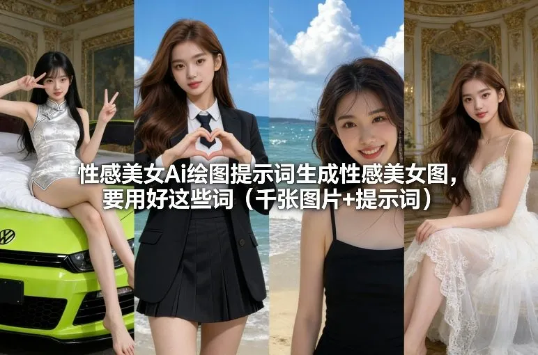 性感美女Ai绘图提示词生成性感美女图，要用好这些词（千张图片+提示词）-副业吧