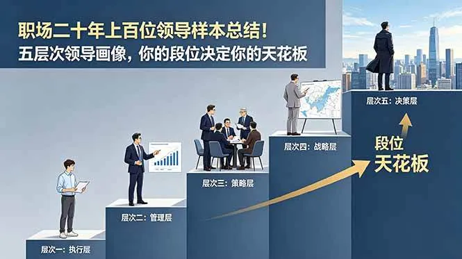 (18900期)付费文章:职场二十年上百位领导样本总结!五层次领导画像,你的段位决定你的天花板-副业吧