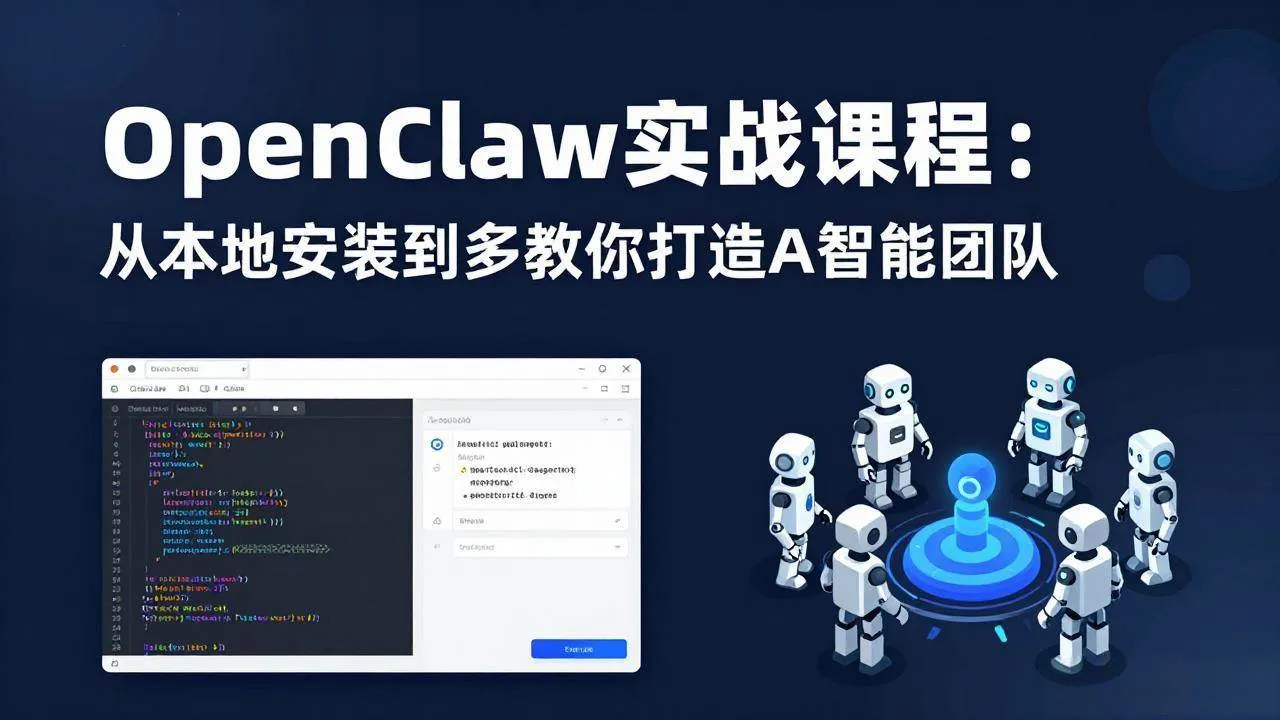 (17883期)OpenClaw实战课程:从本地安装到多Agent协同,手把手教你打造AI智能团队-副业吧