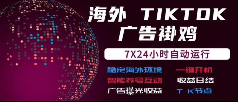 海外TikTok挂G流量变现，7X24自动运行，广告曝光收益，收益日结【揭秘】-副业吧