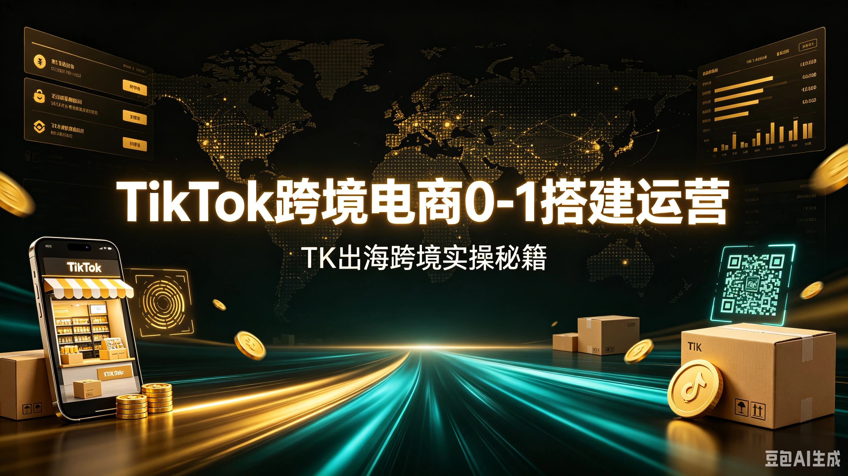 【精】TikTok跨境电商0-1搭建运营，TK出海跨境实操秘籍-副业吧