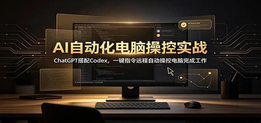 AI自动化电脑操控实战：ChatGPT搭配Codex，一键指令远程自动操控电脑完成工作-副业吧