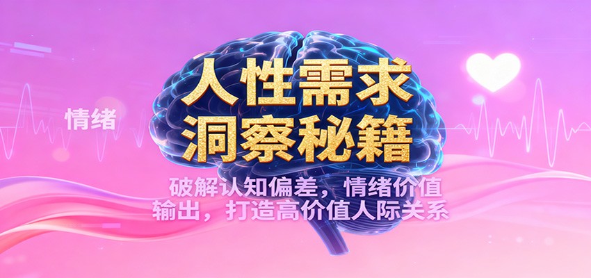 人性需求洞察秘籍,破解认知偏差,情绪价值输出,打造高价值人际关系-副业吧