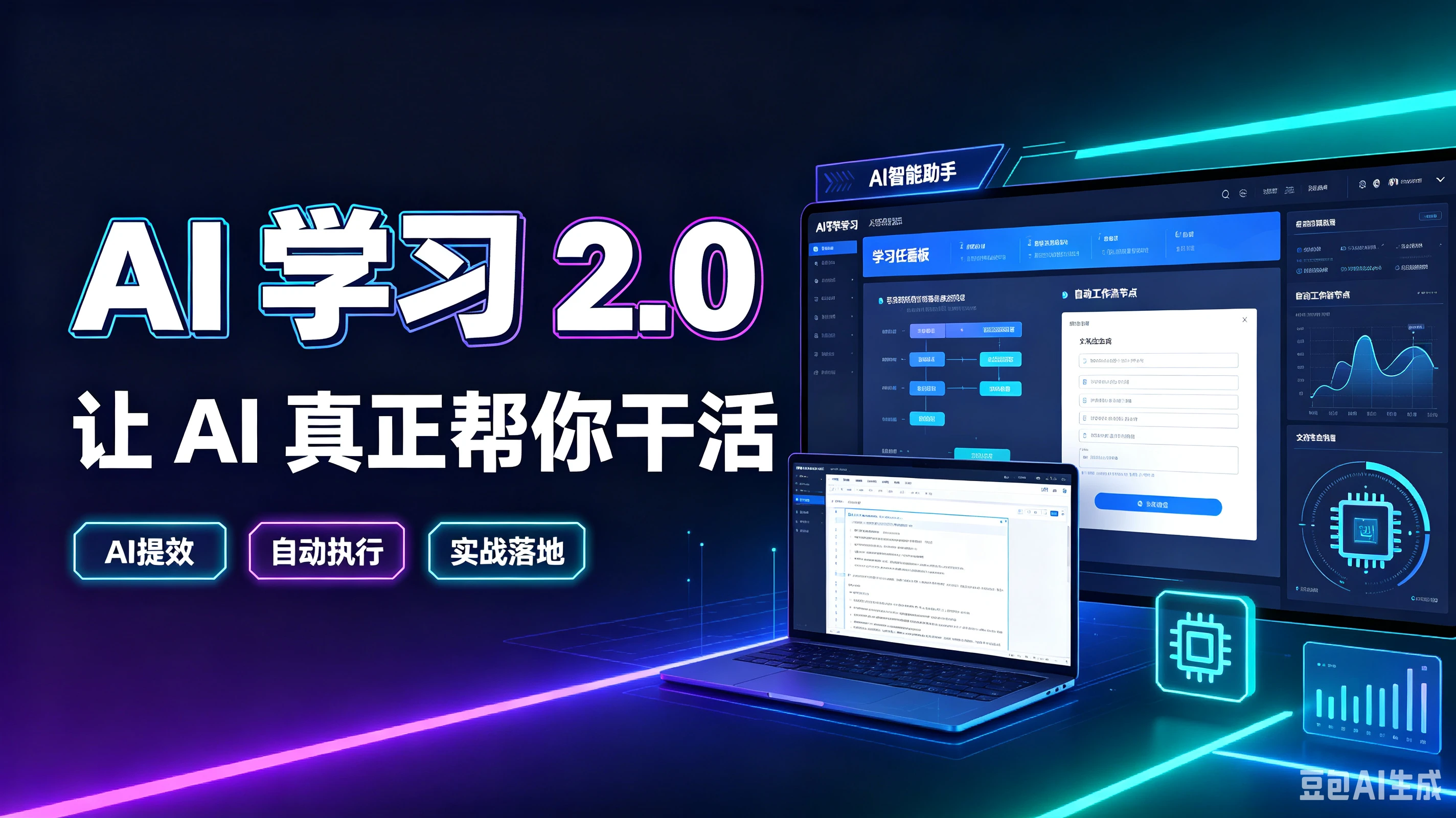【精】AI学习2.0让AI真正帮你干活，AI提效、自动执行、实战落地-副业吧