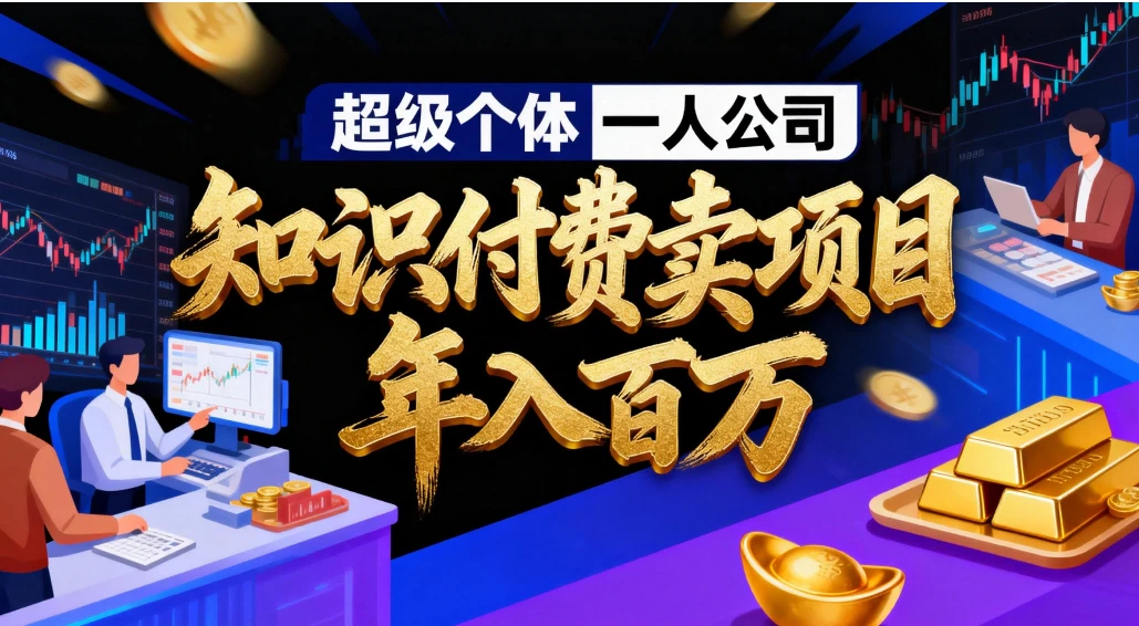 2026年“超级个体一人公司”私域卖项目年入百万，个人IP-精准引流-项目包装-转化成交-副业吧