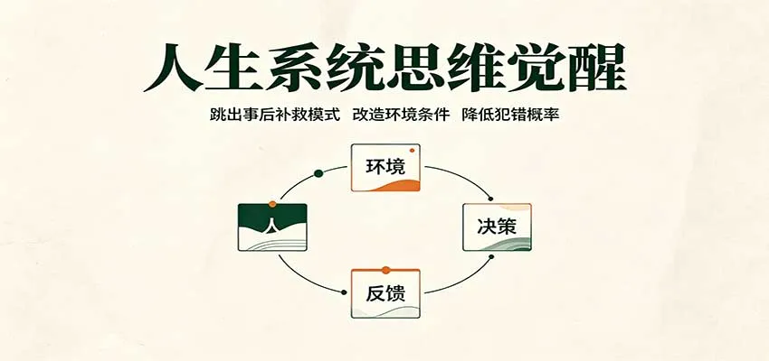 人生系统思维觉醒：跳出事后补救模式，改造环境条件，降低犯错概率-副业吧