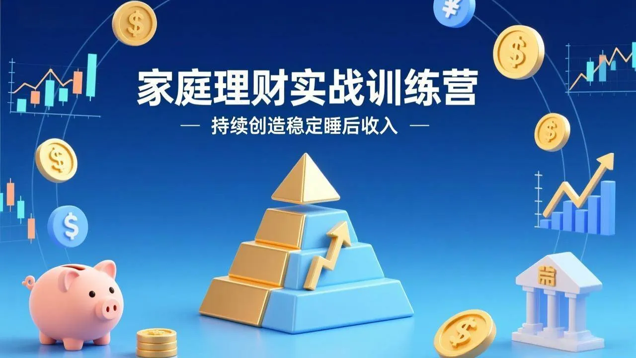 （17486期）家庭理财实战训练营：从0到1建体系，三阶进阶层层递进，助你持续创造稳定睡后收入-副业吧