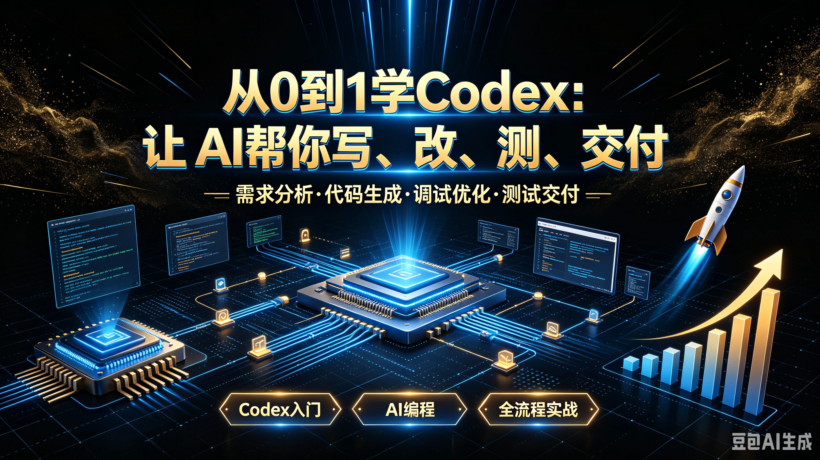 从O到1学Codex:上AI帮你写、改、测、交付，需求分析·代码生成·调试优化·测试交付一Codex入门、AI编程、全流程实战-副业吧