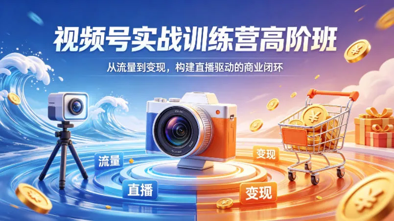 视频号实战训练营高阶班，从流量到变现，构建直播驱动的商业闭环（26年4月）-副业吧