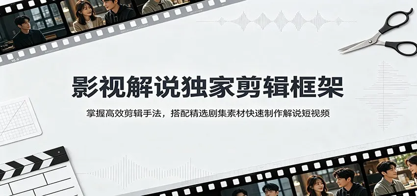 影视解说独家剪辑框架:掌握高效剪辑手法,搭配精选剧集素材快速制作解说短视频 影视解说独家剪辑框架:掌握高效剪辑手法,搭配精选剧集素材快速制作解说短视频