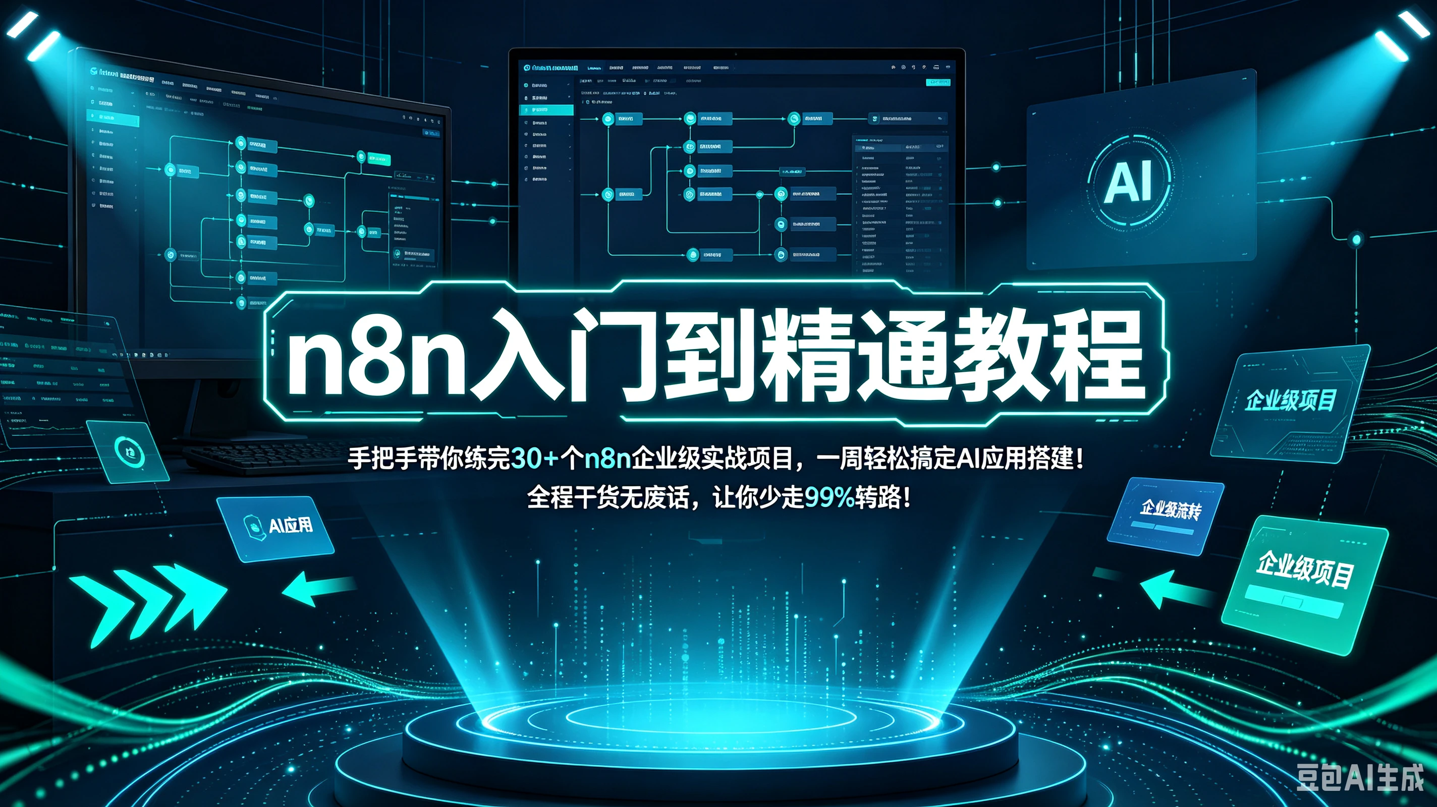 n8n入门到精通教程，手把手带你练完30+个n8n企业级实战项目，一周轻松搞定AI应用搭建！全程干货无废话，让你少走99%弯路！！！-副业吧