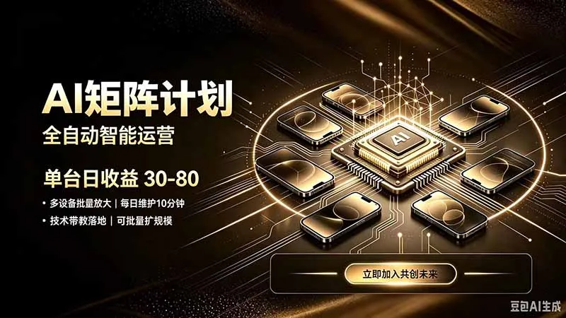 AI智能对话，矩阵规模化创业，全程技术扶持，长久稳定，日入800+-副业吧