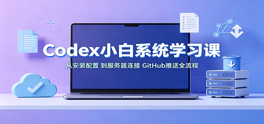 Codex小白系统学习课:小从安装配置,到服务器连接、GitHub推送全流程-副业吧