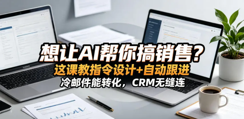 想让AI帮你搞销售？这课教指令设计+自动跟进，冷邮件能转化，CRM无缝连！【原创双语字幕】-副业吧